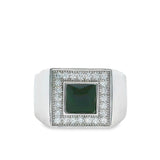Men 925 Silver Rhodium Ring-Cube