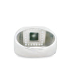 Men 925 Silver Rhodium Ring-Cube