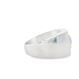 Men 925 Silver Rhodium Ring-Cube
