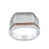 Men 925 Silver Rhodium Ring-Fantasi