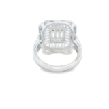 Women 925 Silver Rhodium Ring-White