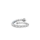 Women 925 Silver Rhodium Ring Snake