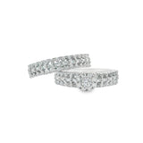 Women 925 Silver Rhodium Ring Flower Small