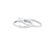 Women 925 Silver Rhodium Ring Round-INGE