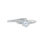 Women 925 Silver Rhodium Ring Round-INGE