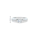 Women 925 Silver Rhodium Ring-Flat