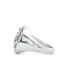 Women 925 Silver Rhodium Ring-Tiger