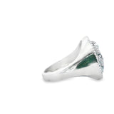 Women 925 Silver Rhodium Ring-Tiger