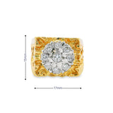 Bague pour homme en or 10 carats avec diamant naturel