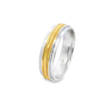 Gold Two-Tone Wedding Band Classic- Mink