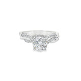 Round Cut Double Engagement Ring