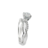 Round Cut Double Engagement Ring