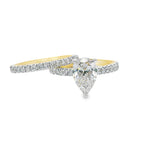 Pear Cut Double Engagement Ring