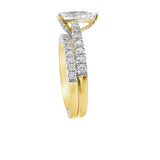 Pear Cut Double Engagement Ring