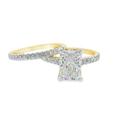 Radiant Cut Double Engagement Ring