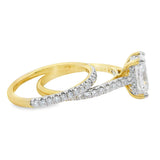 Radiant Cut Double Engagement Ring