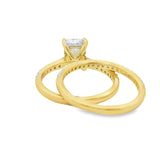 Radiant Cut Double Engagement Ring