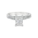 Radiant Cut Double Engagement Ring