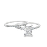 Radiant Cut Double Engagement Ring