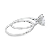 Radiant Cut Double Engagement Ring