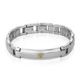 BEVEL LINK MEDIC ALERT BRACELET S.Steel