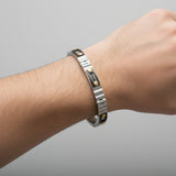 S.STEEL SCREWS BLACK-CZ -BRACELET