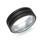 Bague en fibre de carbone à double rainure