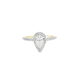 Elegant Teardrop Diamond Ring-Ioanna
