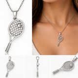 Tennis Racket Pendant - Gold 14K