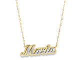 Double plate Two Tone Name Necklace