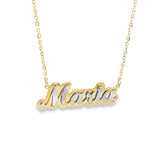 Double plate Two Tone Name Necklace