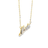 Double plate Two Tone Name Necklace