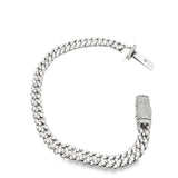 .925 Silver Moissanite CUBAN Iced Out Bracelet 6mm-8mm -10mm