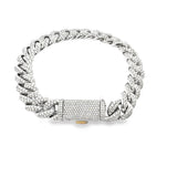 .925 Silver Moissanite CUBAN Iced Out Bracelet 6mm-8mm -10mm