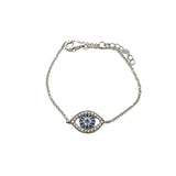 Tongzhe Blue Evil Eye Bracelet Silver 925