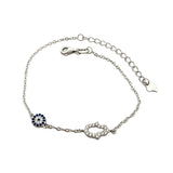 Hamsa Hand & Evil Eye Bracelet Silver 925s