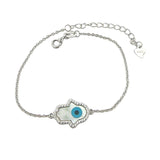 Hand of Fatima Evil eye Bracelet Silver 925