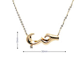 Arabic Love Diamond Necklace Gold