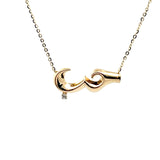 Arabic Love Diamond Necklace Gold