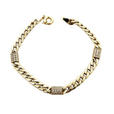Bracelet à maillons cubains en or 10 carats