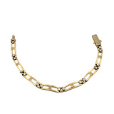 Bracelet motard fantaisie en or 10 carats