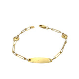 Baby ID Bracelet 10K Paper Clip link