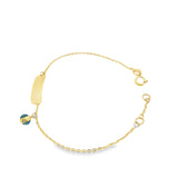 Baby ID Bracelet Evil Eye - 18K Gold