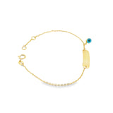 Baby ID Bracelet Evil Eye - 18K Gold