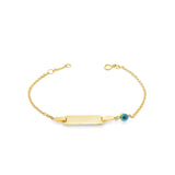 Baby ID Bracelet Evil Eye - 18K Gold