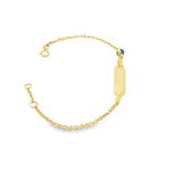 Baby ID Bracelet Evil Eye - 18K Gold