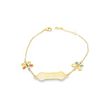 Butterfly Baby ID Bracelet 18K Gold