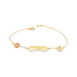 Flower Baby ID Bracelet 18K Gold