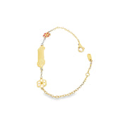 Flower Baby ID Bracelet 18K Gold