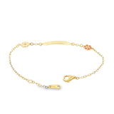 Flower Baby ID Bracelet 18K Gold